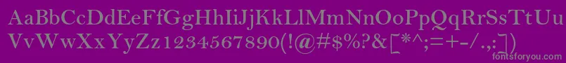 BellmtstdSemibold Font – Gray Fonts on Purple Background