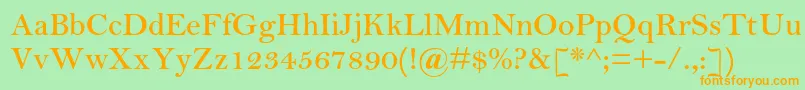 BellmtstdSemibold Font – Orange Fonts on Green Background