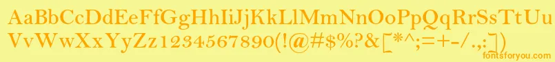 BellmtstdSemibold Font – Orange Fonts on Yellow Background