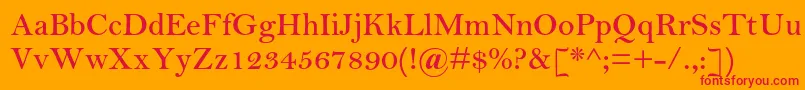 BellmtstdSemibold Font – Red Fonts on Orange Background