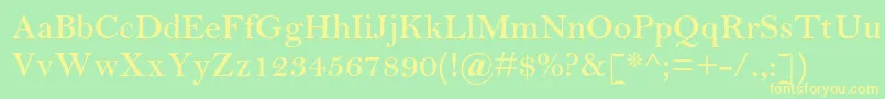 BellmtstdSemibold Font – Yellow Fonts on Green Background