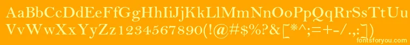 BellmtstdSemibold Font – Yellow Fonts on Orange Background