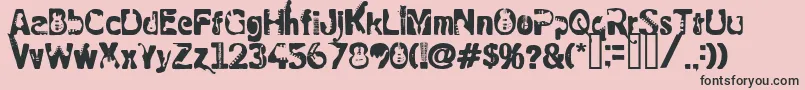 RockElectric Font – Black Fonts on Pink Background