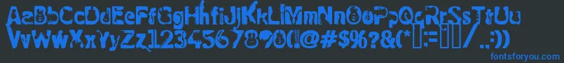 RockElectric Font – Blue Fonts on Black Background