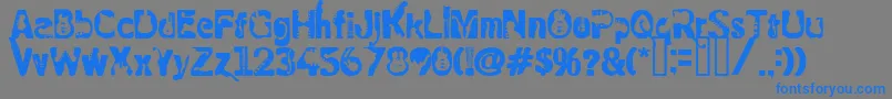 RockElectric Font – Blue Fonts on Gray Background