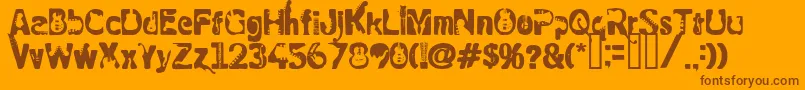 RockElectric Font – Brown Fonts on Orange Background