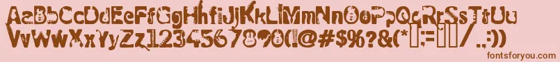 RockElectric Font – Brown Fonts on Pink Background