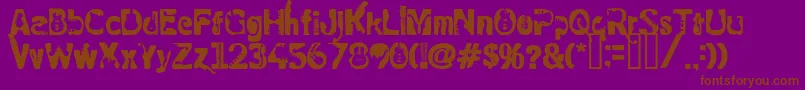 RockElectric Font – Brown Fonts on Purple Background
