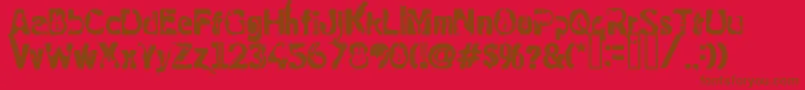 RockElectric Font – Brown Fonts on Red Background