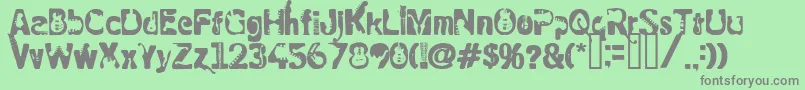 RockElectric Font – Gray Fonts on Green Background