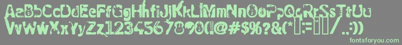 RockElectric Font – Green Fonts on Gray Background