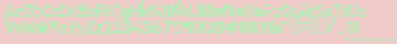 RockElectric Font – Green Fonts on Pink Background