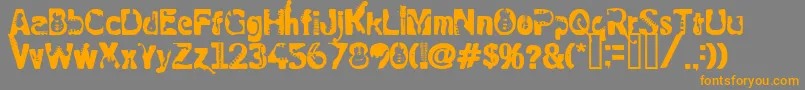 RockElectric Font – Orange Fonts on Gray Background