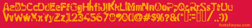 RockElectric Font – Orange Fonts on Red Background