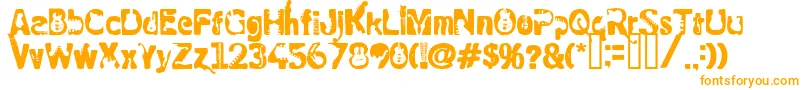 RockElectric Font – Orange Fonts on White Background