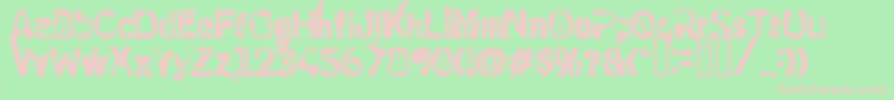 RockElectric Font – Pink Fonts on Green Background