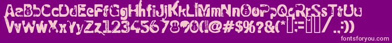 RockElectric Font – Pink Fonts on Purple Background