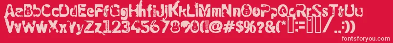 RockElectric Font – Pink Fonts on Red Background