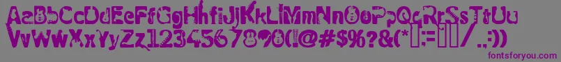 RockElectric Font – Purple Fonts on Gray Background