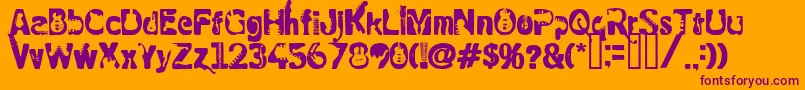 RockElectric Font – Purple Fonts on Orange Background