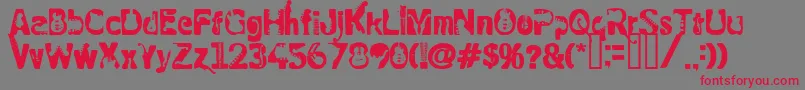 RockElectric Font – Red Fonts on Gray Background