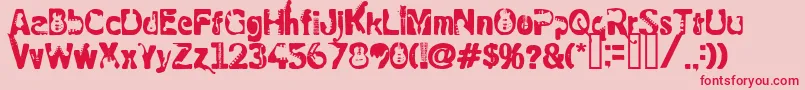 RockElectric Font – Red Fonts on Pink Background