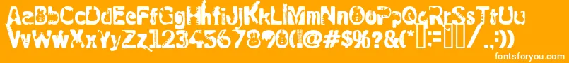 RockElectric Font – White Fonts on Orange Background