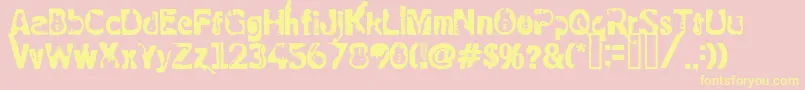 RockElectric Font – Yellow Fonts on Pink Background