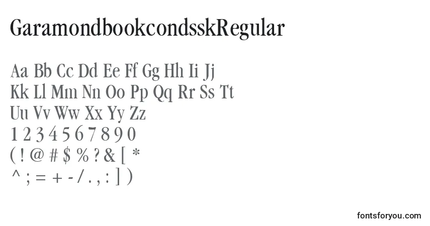 GaramondbookcondsskRegular-fontti – aakkoset, numerot, erikoismerkit