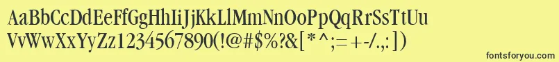 GaramondbookcondsskRegular Font – Black Fonts on Yellow Background