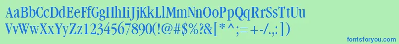 fuente GaramondbookcondsskRegular – Fuentes Azules Sobre Fondo Verde