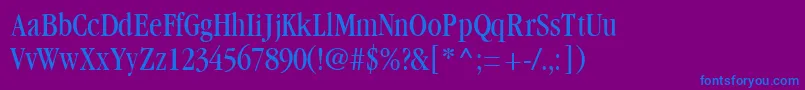 GaramondbookcondsskRegular Font – Blue Fonts on Purple Background