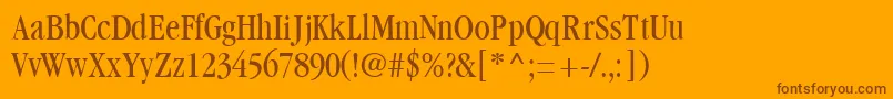 GaramondbookcondsskRegular Font – Brown Fonts on Orange Background