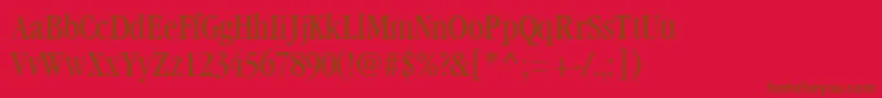 GaramondbookcondsskRegular Font – Brown Fonts on Red Background