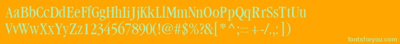 GaramondbookcondsskRegular Font – Green Fonts on Orange Background