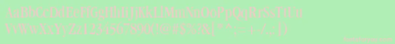 GaramondbookcondsskRegular Font – Pink Fonts on Green Background