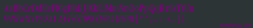 GaramondbookcondsskRegular Font – Purple Fonts on Black Background