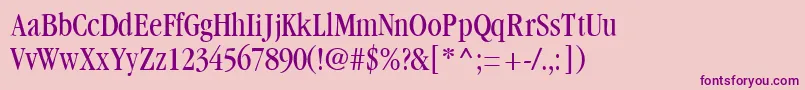 GaramondbookcondsskRegular Font – Purple Fonts on Pink Background