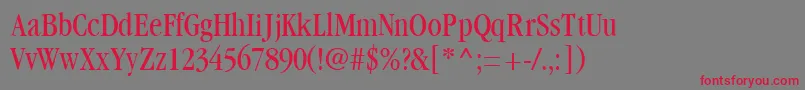 GaramondbookcondsskRegular Font – Red Fonts on Gray Background