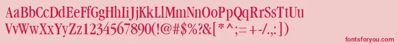 GaramondbookcondsskRegular Font – Red Fonts on Pink Background