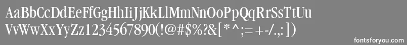 GaramondbookcondsskRegular Font – White Fonts on Gray Background