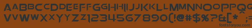 フォントOrionPax – 黒い文字が茶色の背景にあります