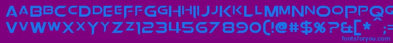 OrionPax Font – Blue Fonts on Purple Background