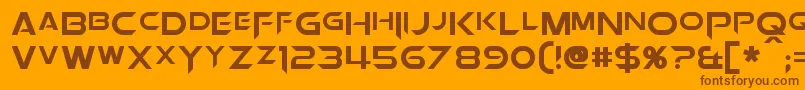 OrionPax Font – Brown Fonts on Orange Background