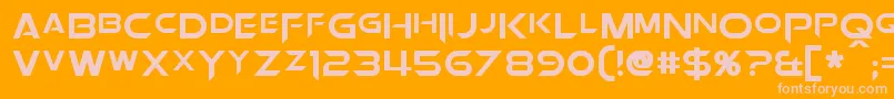 Więcej informacji o czcionce OrionPax Czcionka OrionPax – różowe czcionki na pomarańczowym tle