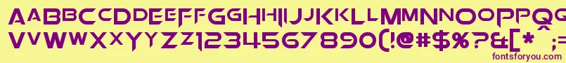 OrionPax Font – Purple Fonts on Yellow Background