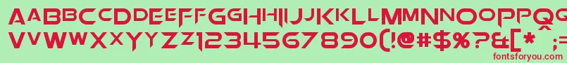 OrionPax Font – Red Fonts on Green Background