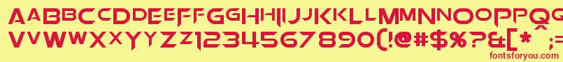 OrionPax Font – Red Fonts on Yellow Background