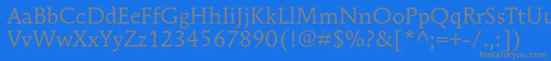 MendozaromanstdBook Font – Gray Fonts on Blue Background