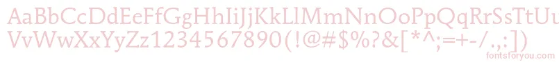 フォントMendozaromanstdBook – ピンクのフォント